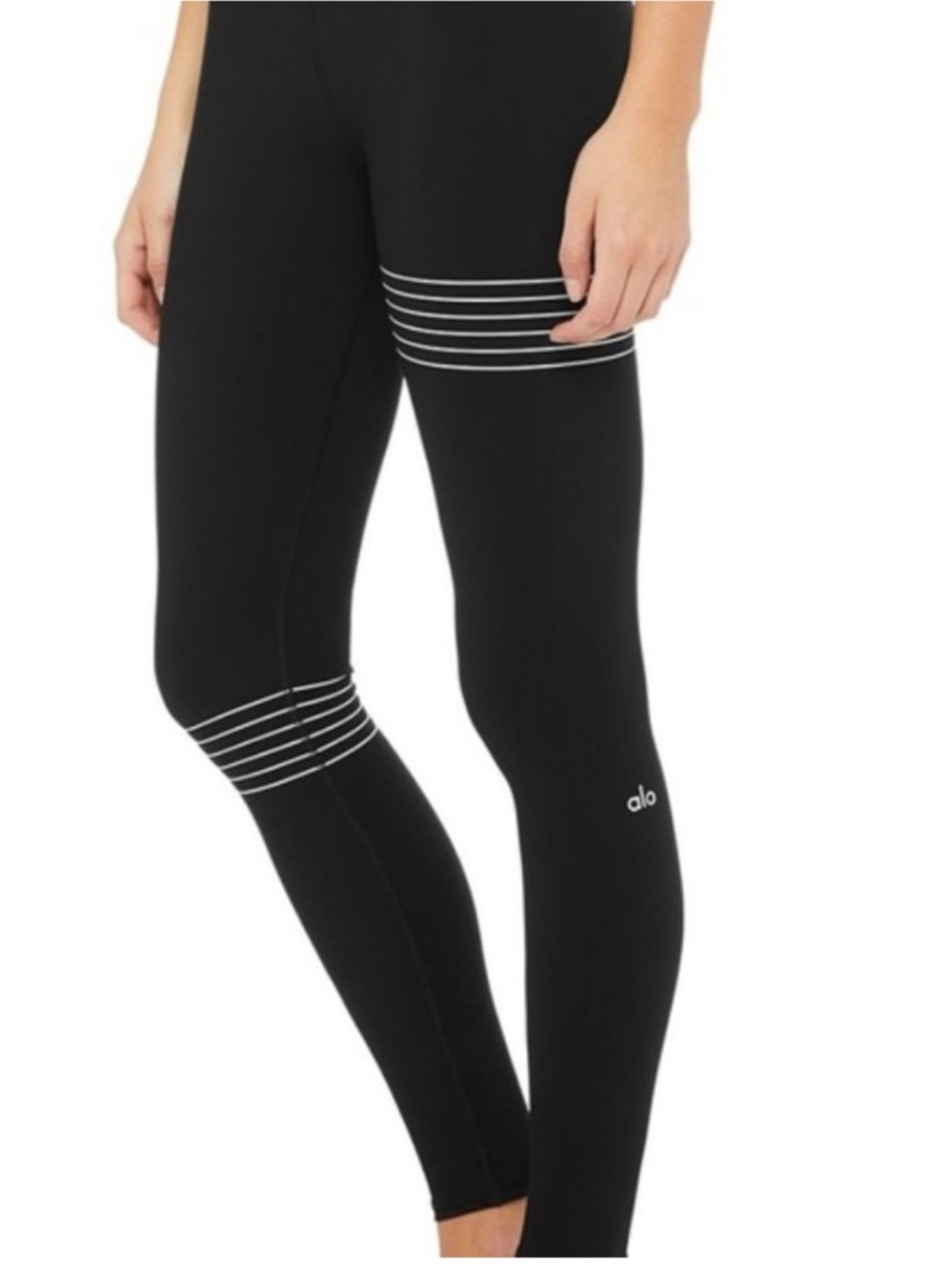 ALO Yoga High Waist Black Vapor Leggings